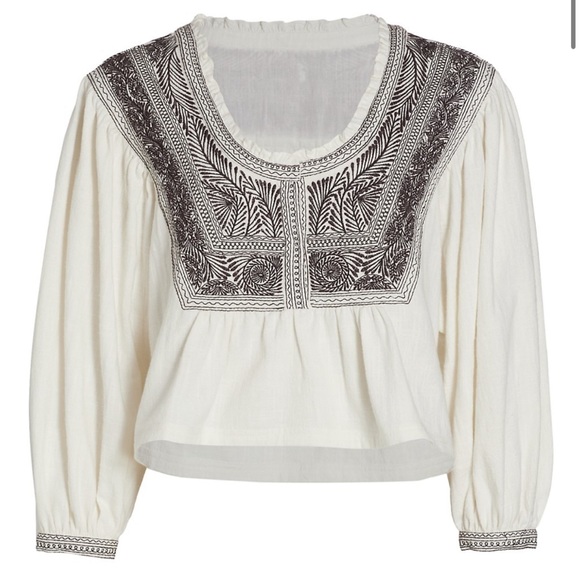 NWT Free People Embroidered Blouse - Picture 1 of 6
